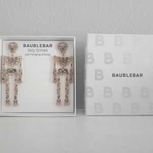 NWT Baublebar Full Body Skeleton Drop Earrings- 'Just Hanging Around'